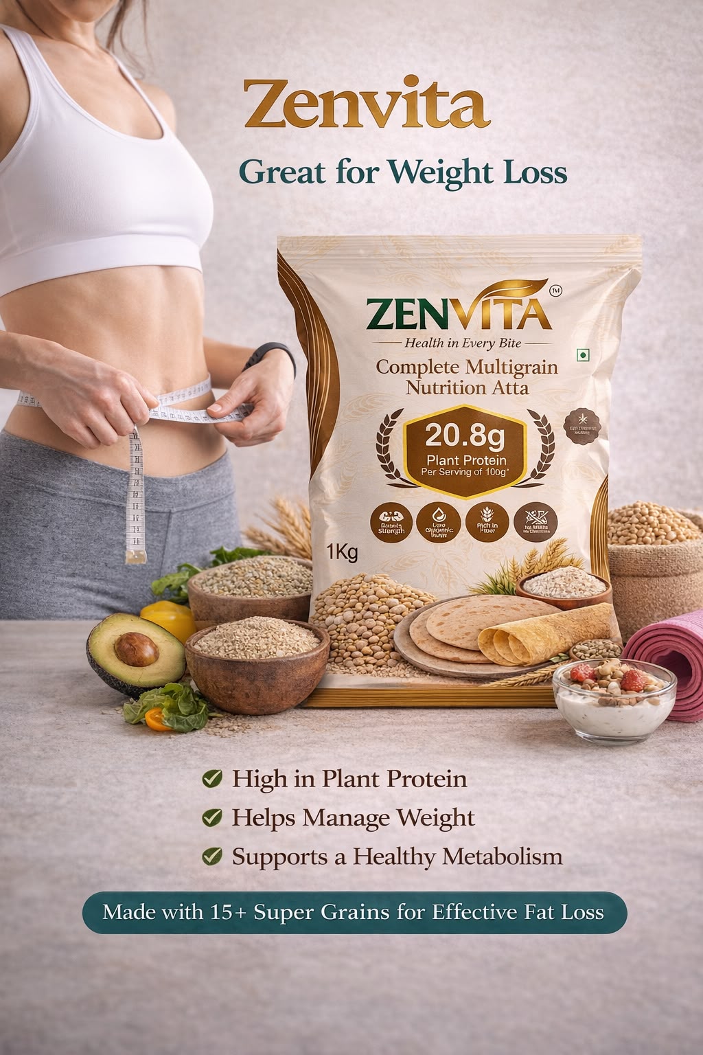 Zenvita Soy-Free Multigrain Atta - Image 9