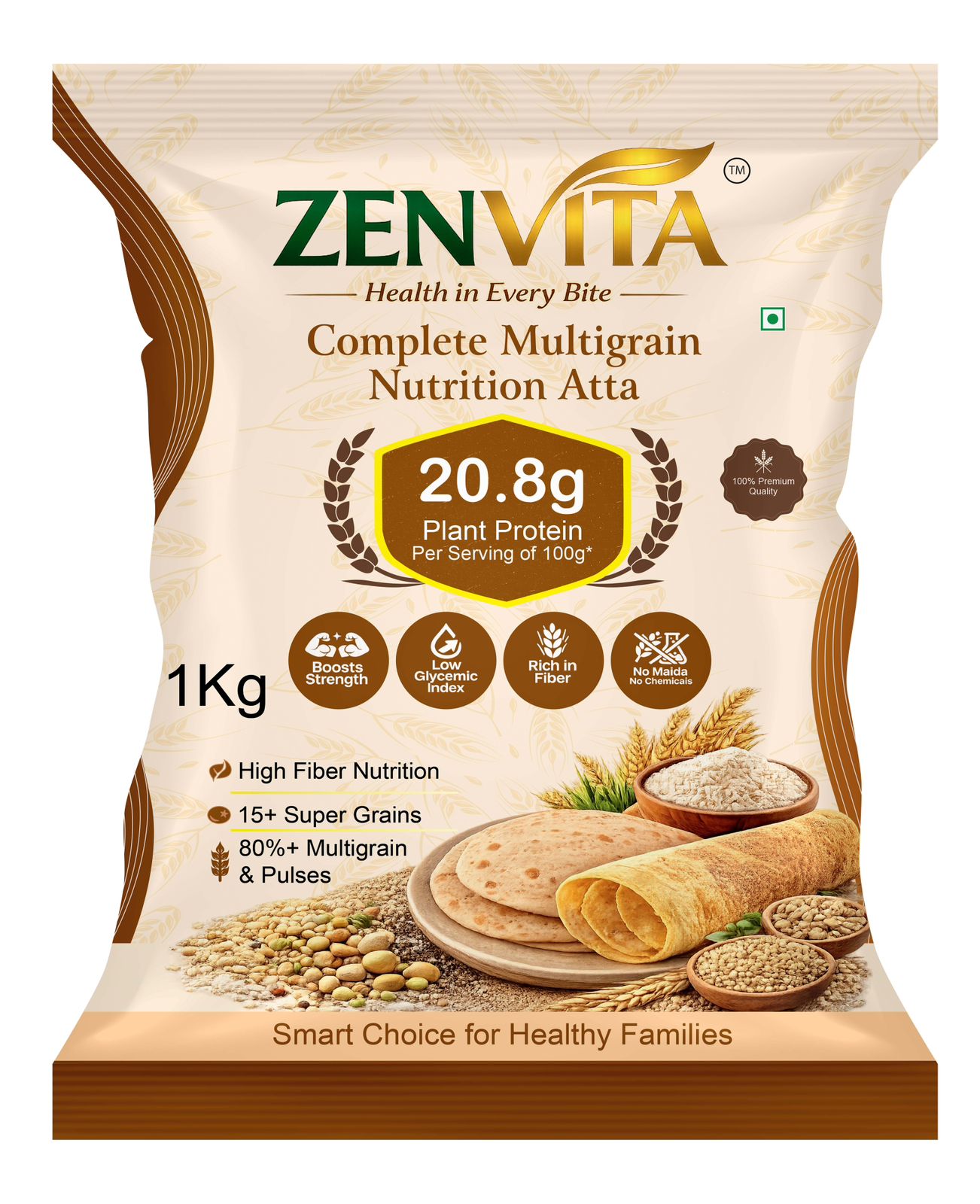 Zenvita Soy-Free Multigrain Atta